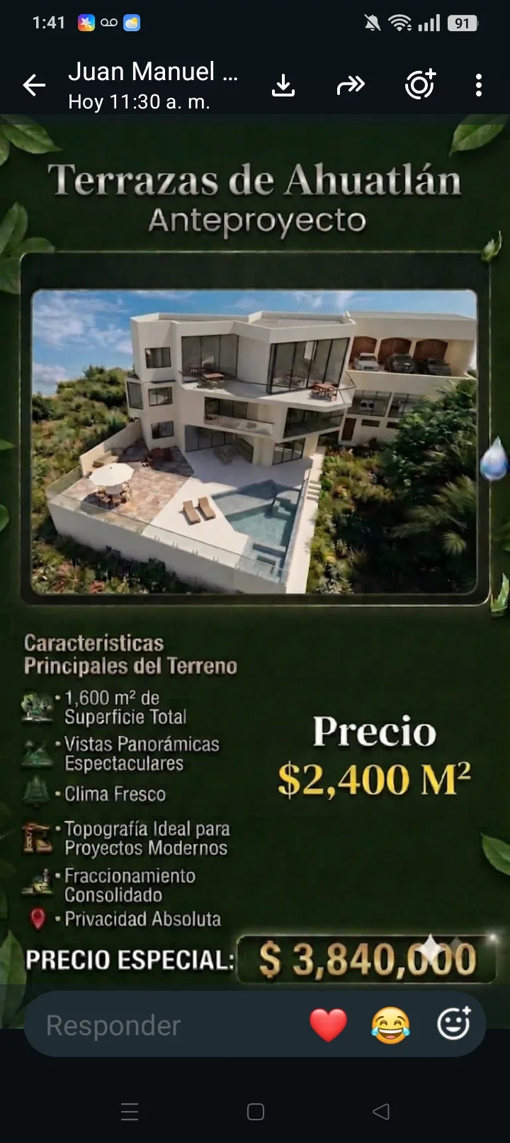 TERRENO EN LOMAS DE AHUATLAN ZONA NORTE EN CUERNAVACA